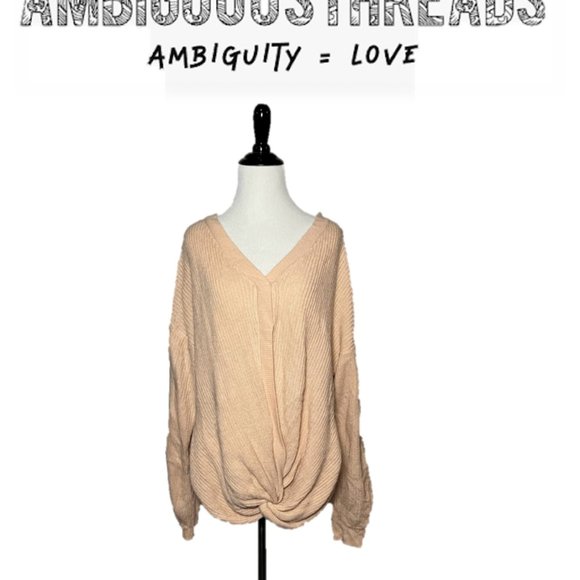 Ophelia Roe Knotted Wrap Sweater - Picture 2 of 4